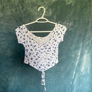 White and blue ardene’s shirt